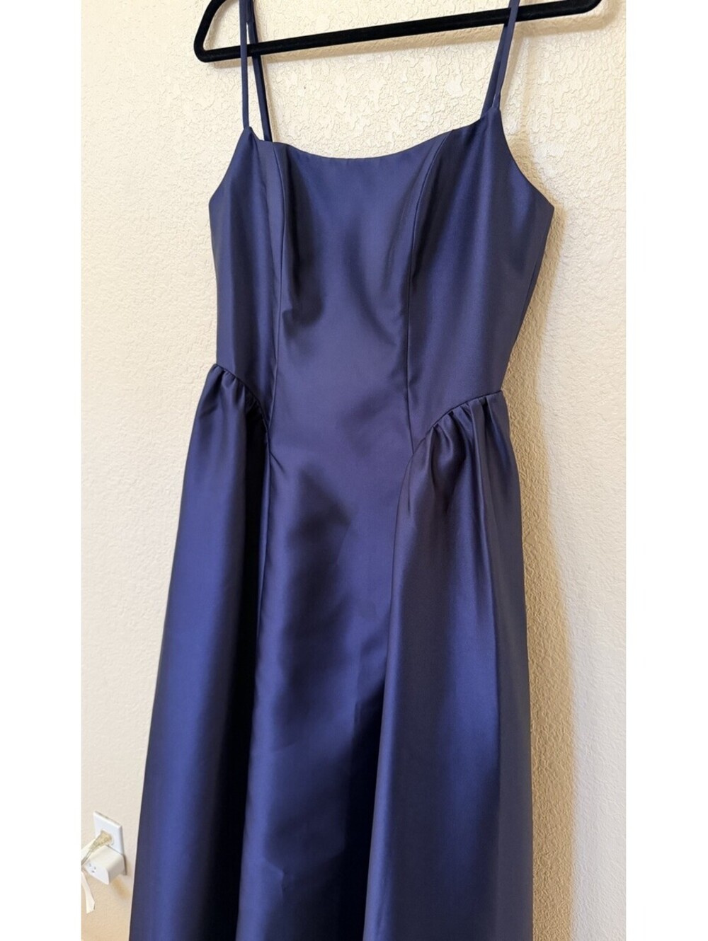 NWT Dessy Collection Sleeveless Satin Gown In Midnight Size 12 $279 - Picture 5 of 10